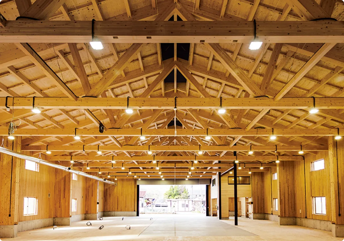 大型木造で、施設を建てる